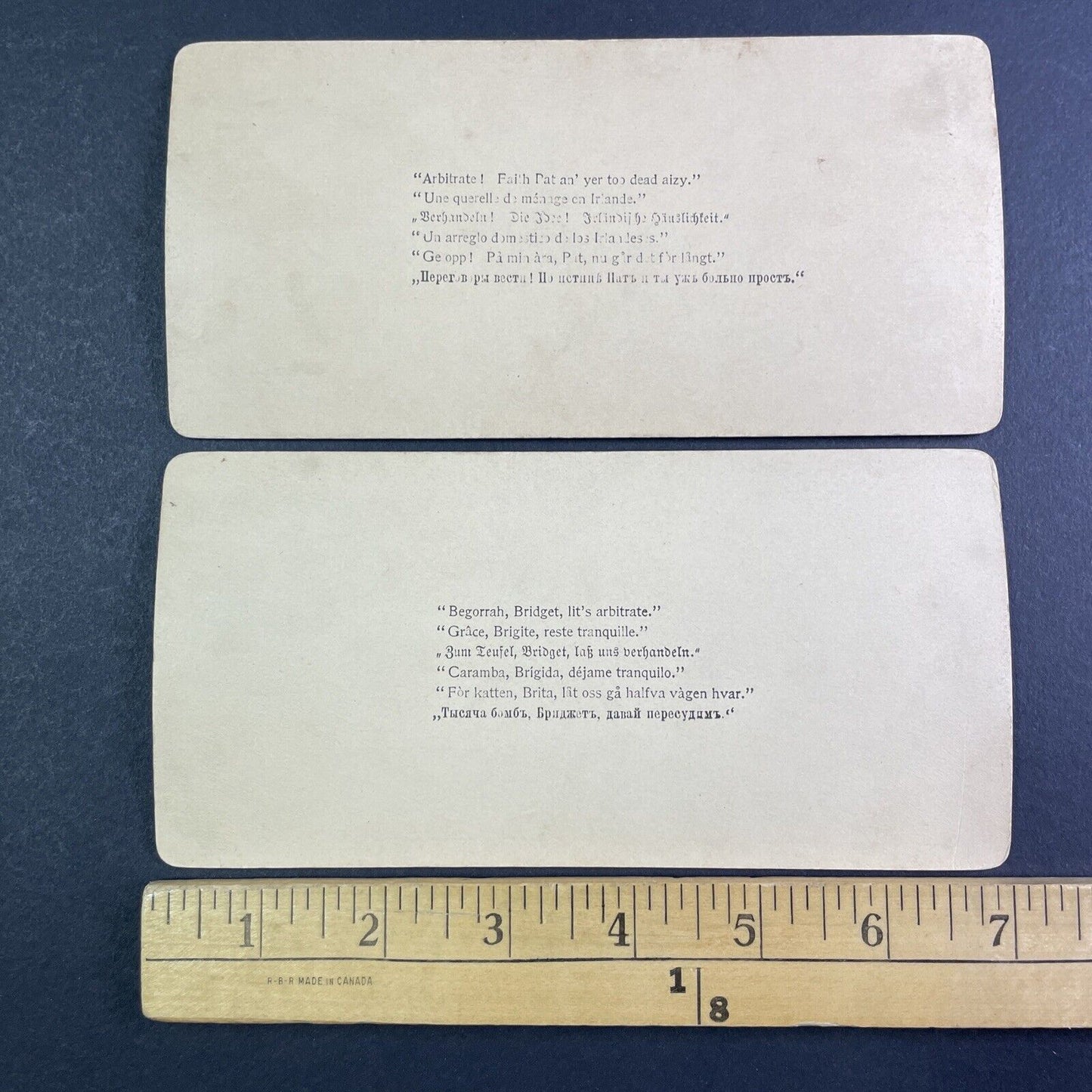 Lot of 2 Woman Beats Man with Rolling Pin Stereoview Series c1897 Y1392
