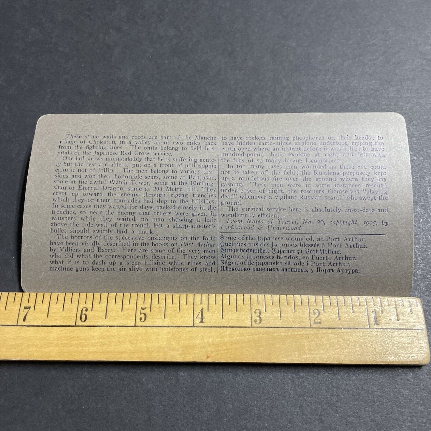 Antique 1905 Wounded Japanese Japan Soldier Camp Stereoview Photo Card P5614