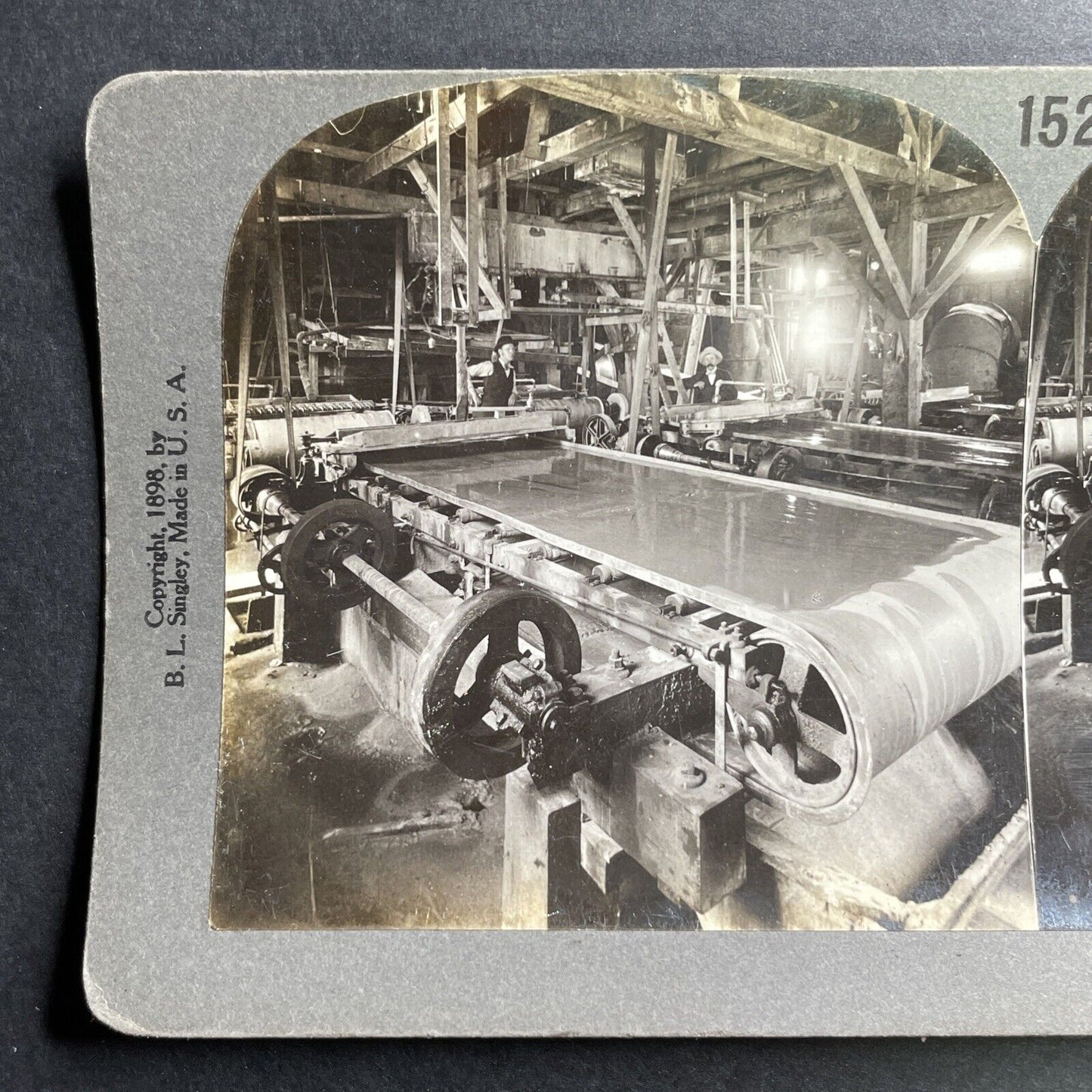 Antique 1898 Gold Stamping & Sifting Ouray Colorado Stereoview Photo Card P1525