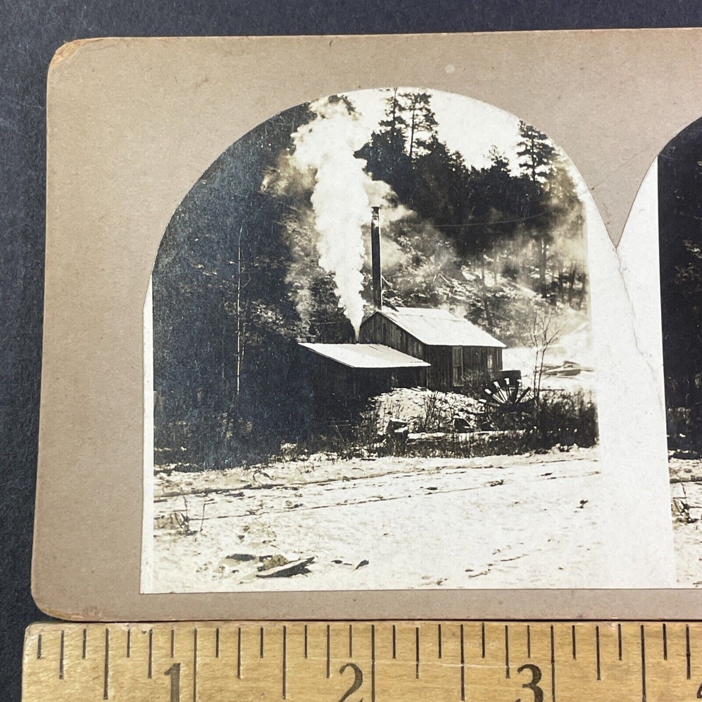 Copper Mountain Colorado Mine Pump Station Stereoview Antique c1870s X2732