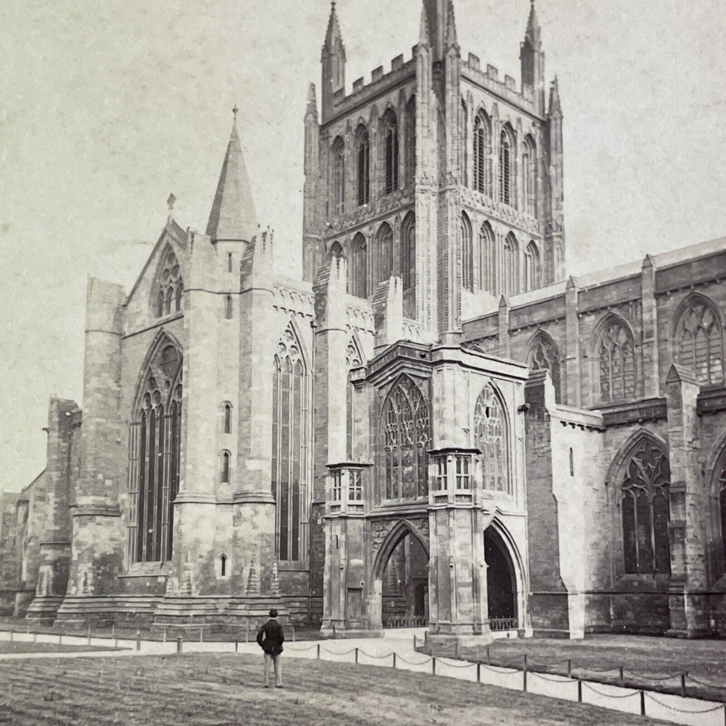 Hereford Cathedral England Stereoview Antique c1855 Y2200