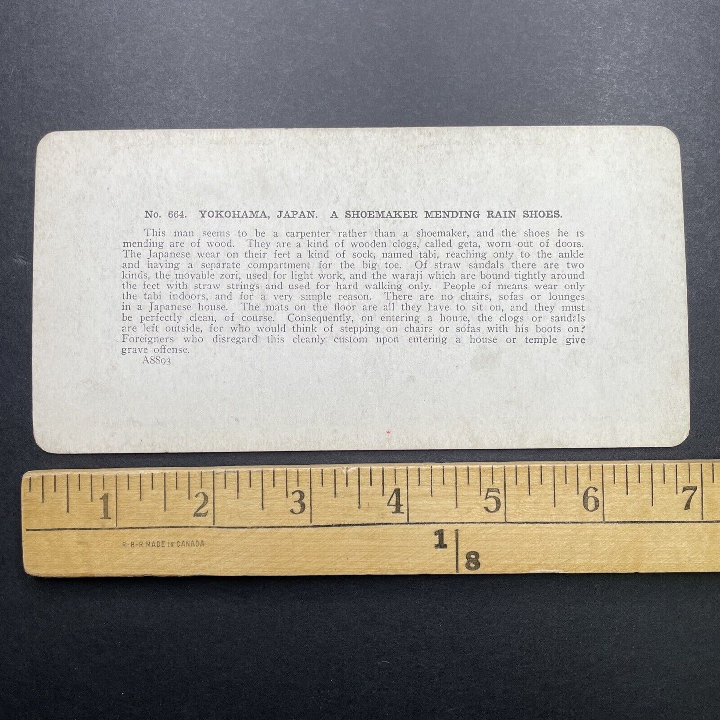 Antique 1905 Japanese Shoemaker Yokohama Japan Stereoview Photo Card P580-105