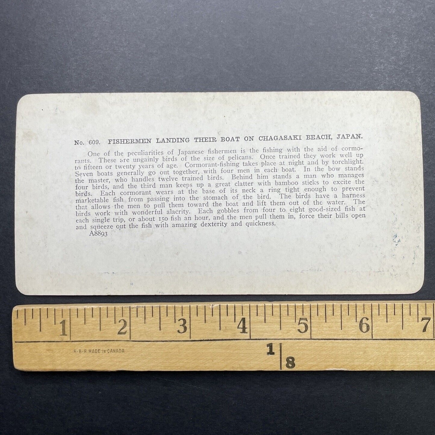 Antique 1899 Fisherman In Chigasaki Japan Stereoview Photo Card P580-088