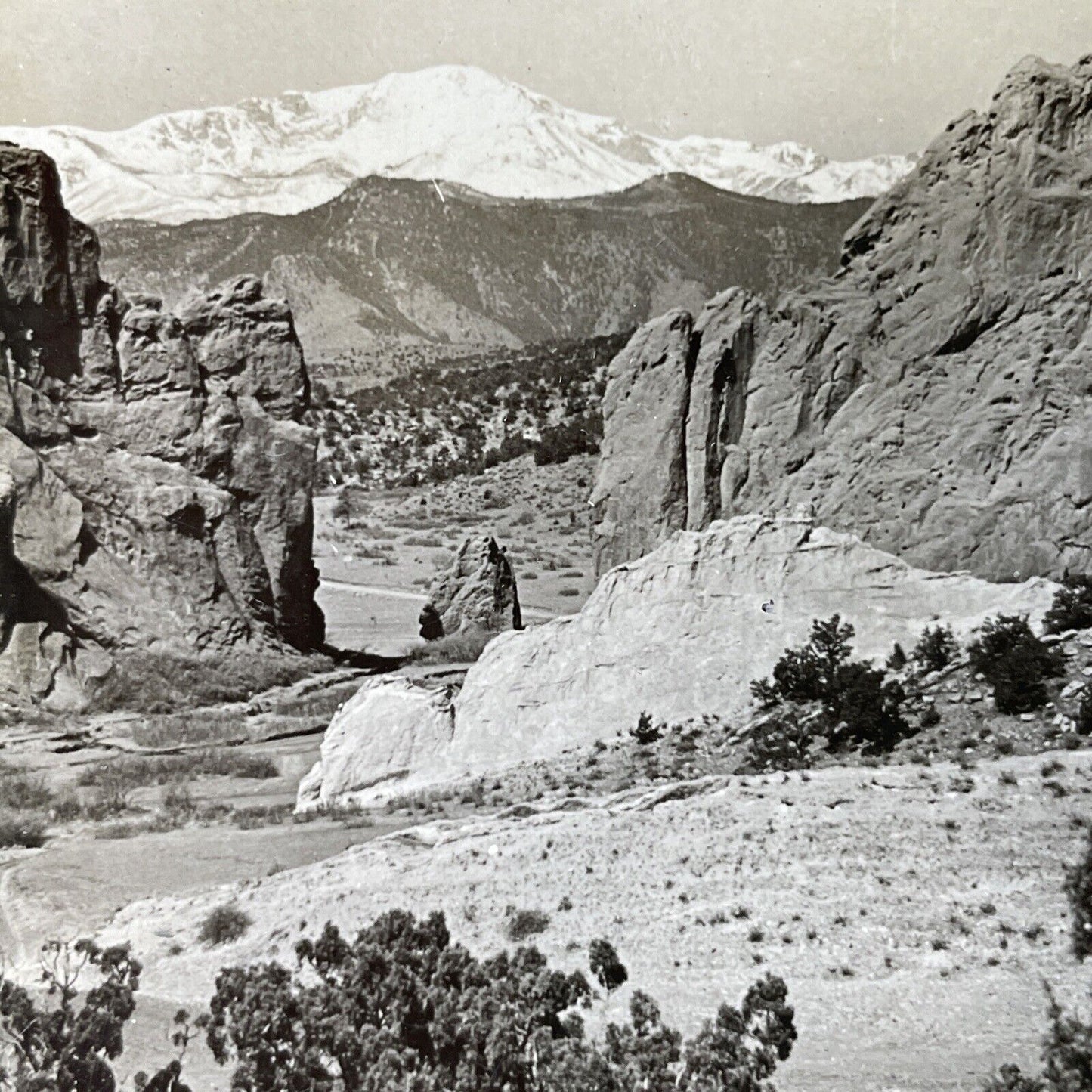 Antique 1910s Garden Of The Gods Gateway Colorado Stereoview Photo Card P3213