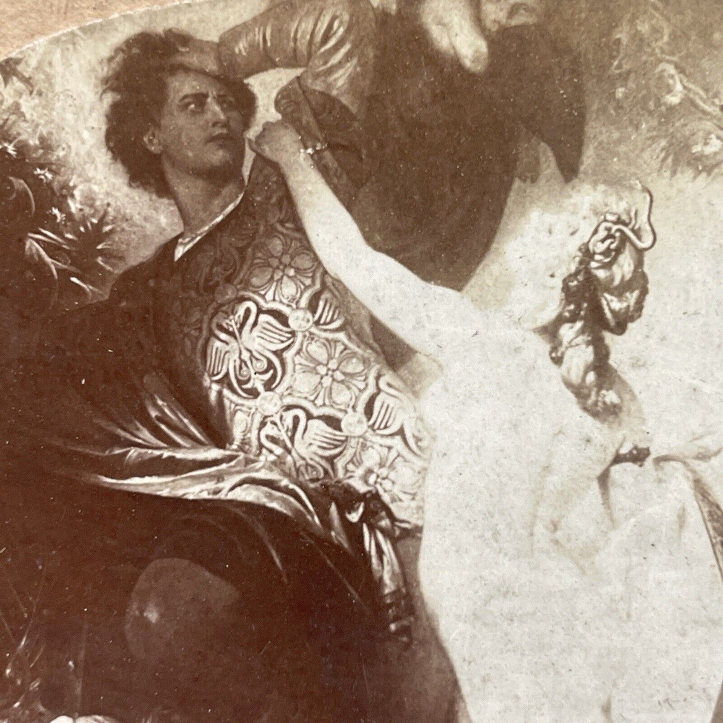 Antique 1880s Nude Venus In Tannhauser Opera Stereoview Photo Card P3997