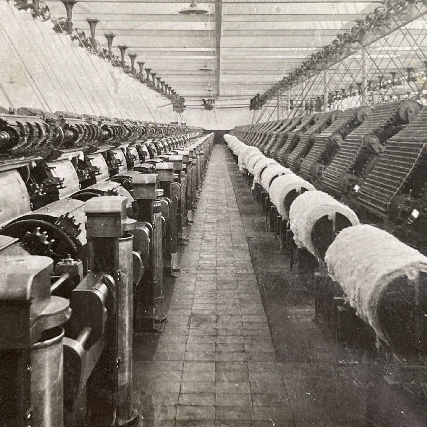 Antique 1913 Cotton Mill Factory Orizaba Mexico Stereoview Photo Card P1664
