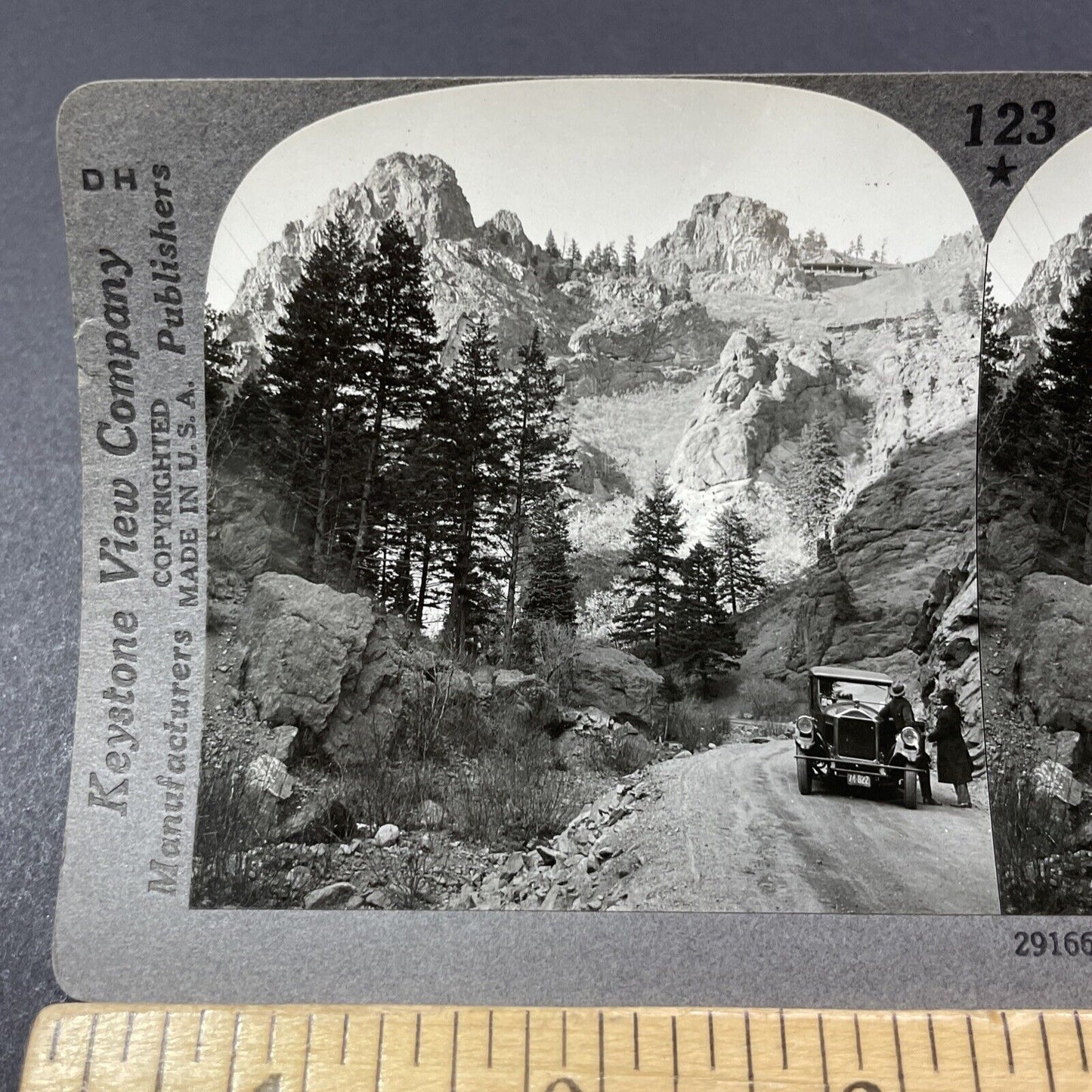 Antique 1920s Cheyenne Canyon Manitou Colorado Stereoview Photo Card V2196