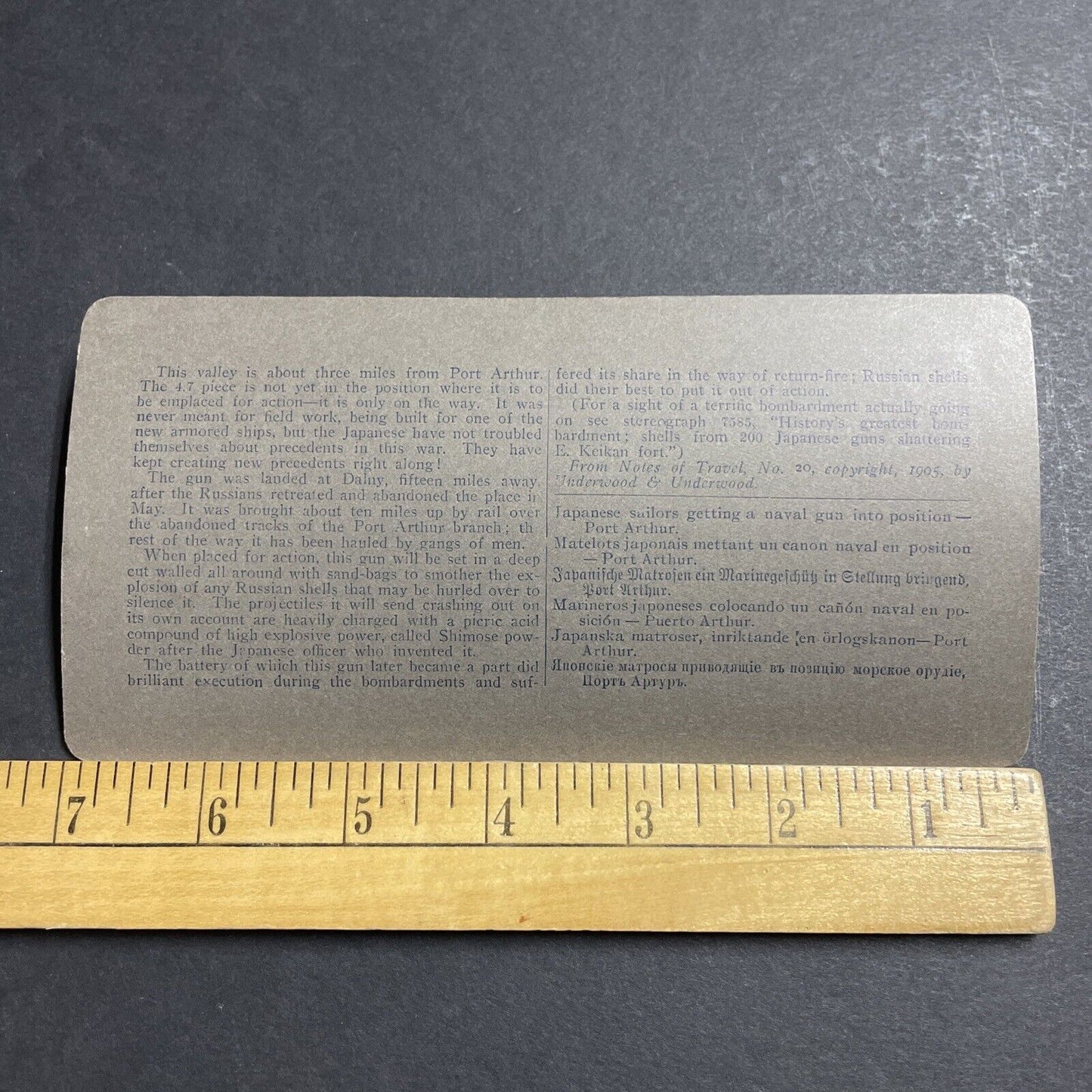 Antique 1905 Japanese Navy Artillery Canons Attack Stereoview Photo Card P1820