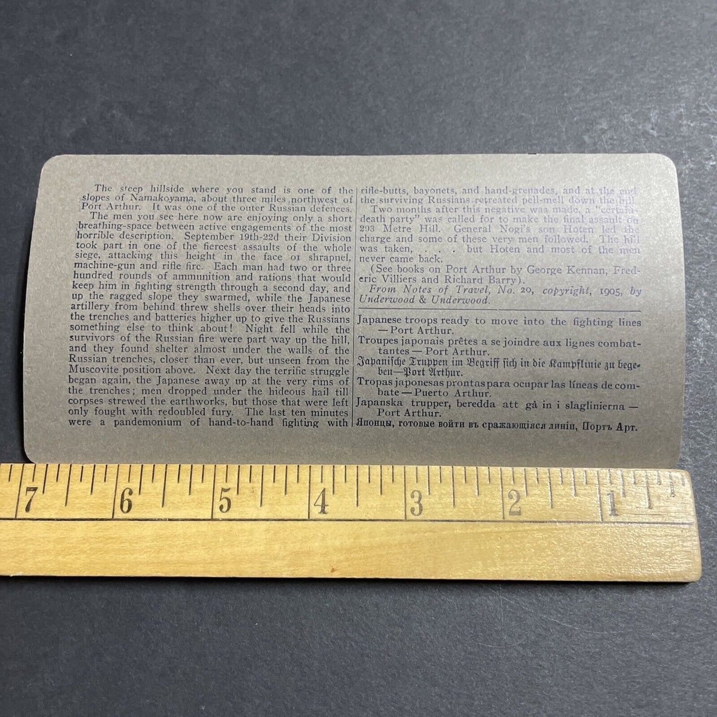 Antique 1905 Japan First Division Army At War Stereoview Photo Card P380-19