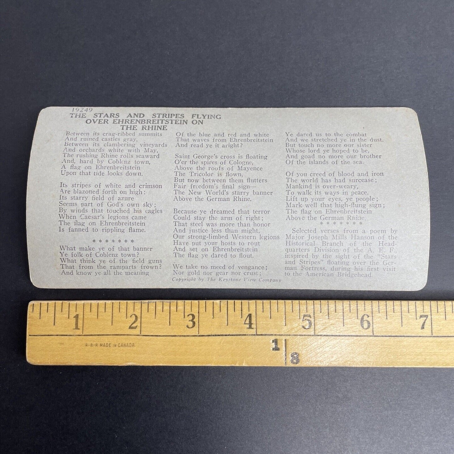 Antique 1918 Ehrenbreitstein Castle Fortress Stereoview Photo Card P909