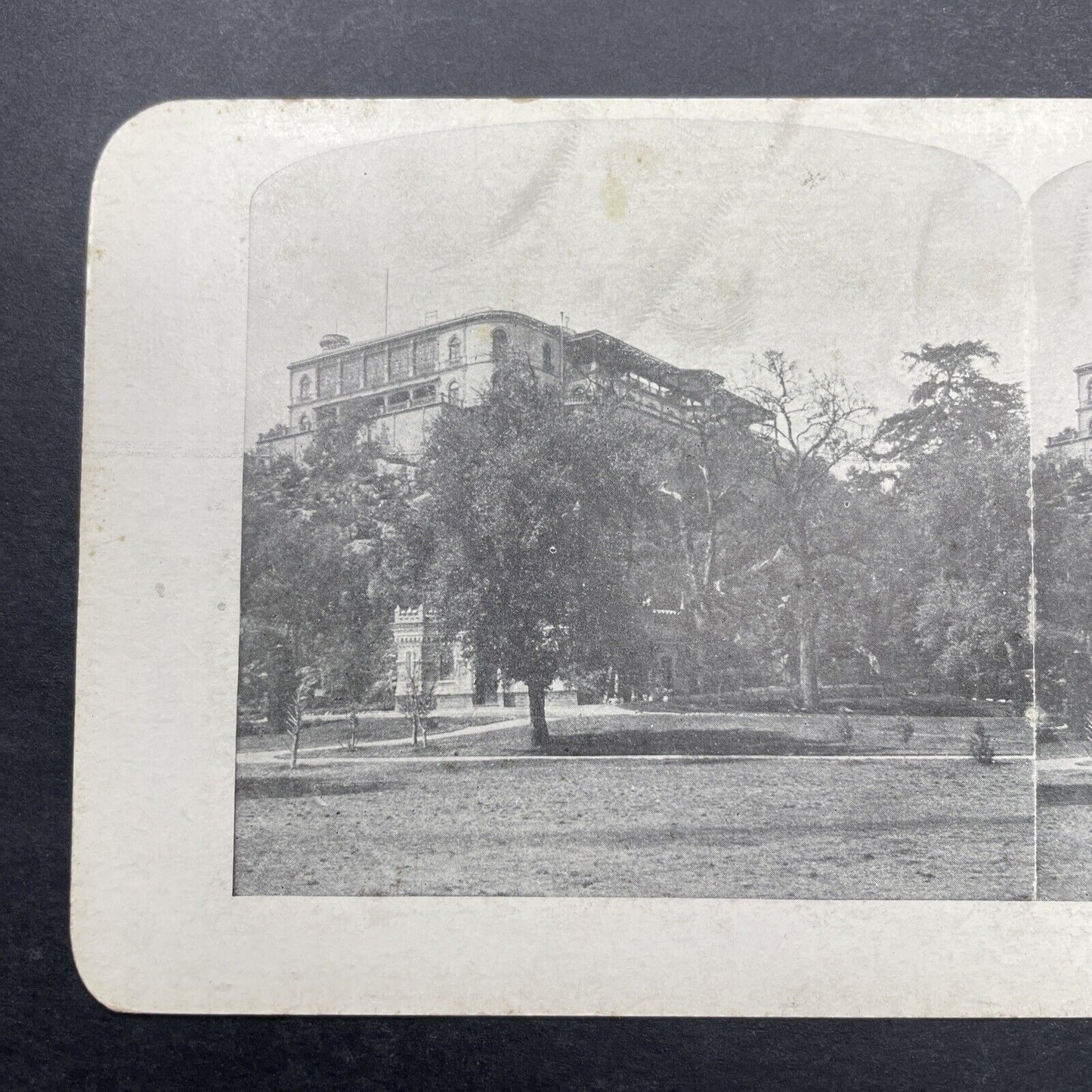 Antique 1910 Chapultepec Castle Mexico City Stereoview Photo Card P580-113