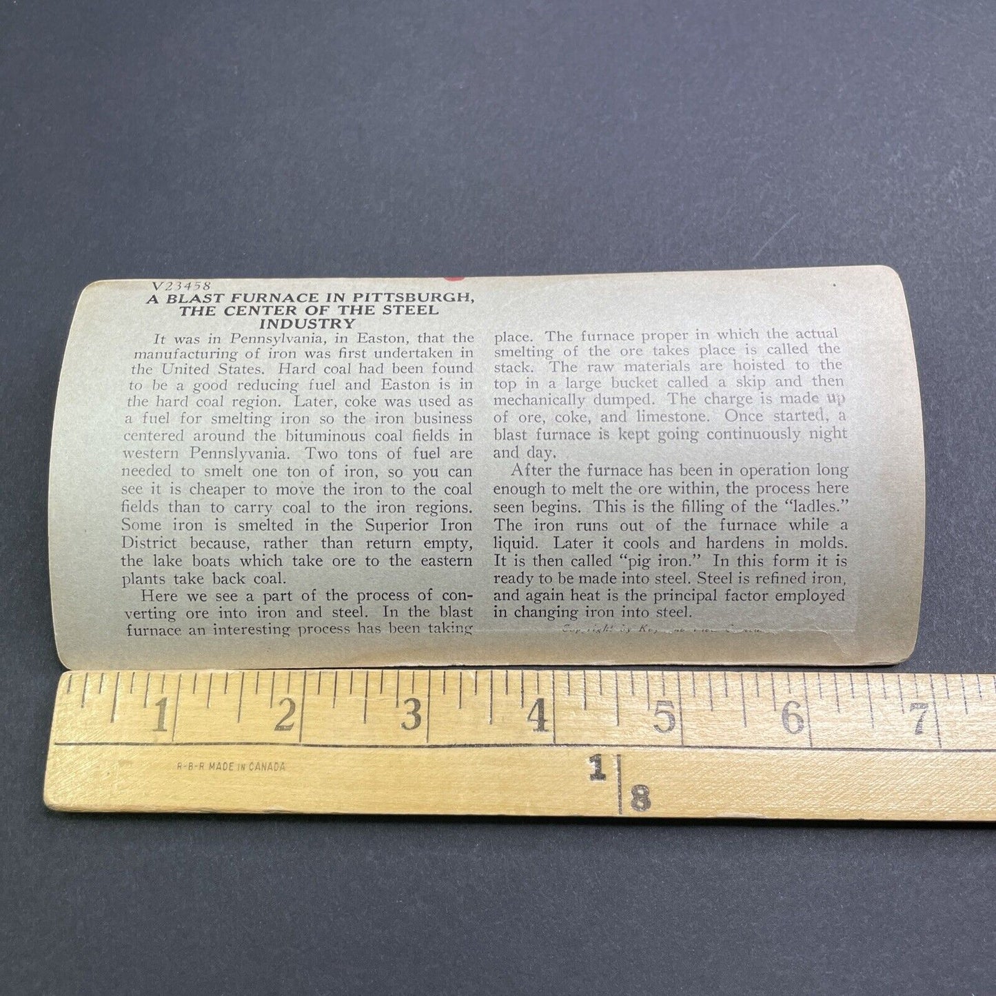 Antique 1910s Steel Factory Furnaces Pittsburgh PA Stereoview Photo Card P1950