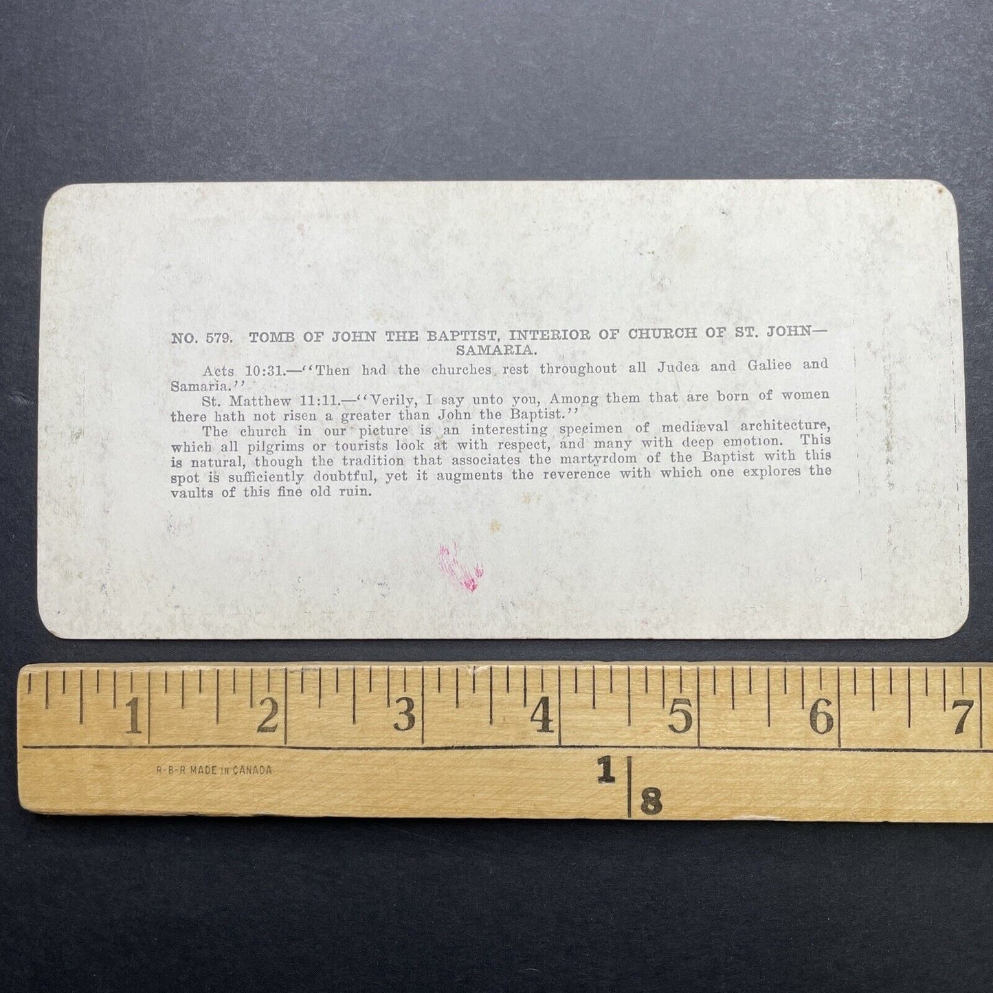 Antique 1904 The Tomb Of St. John The Baptist Stereoview Photo Card P580-104