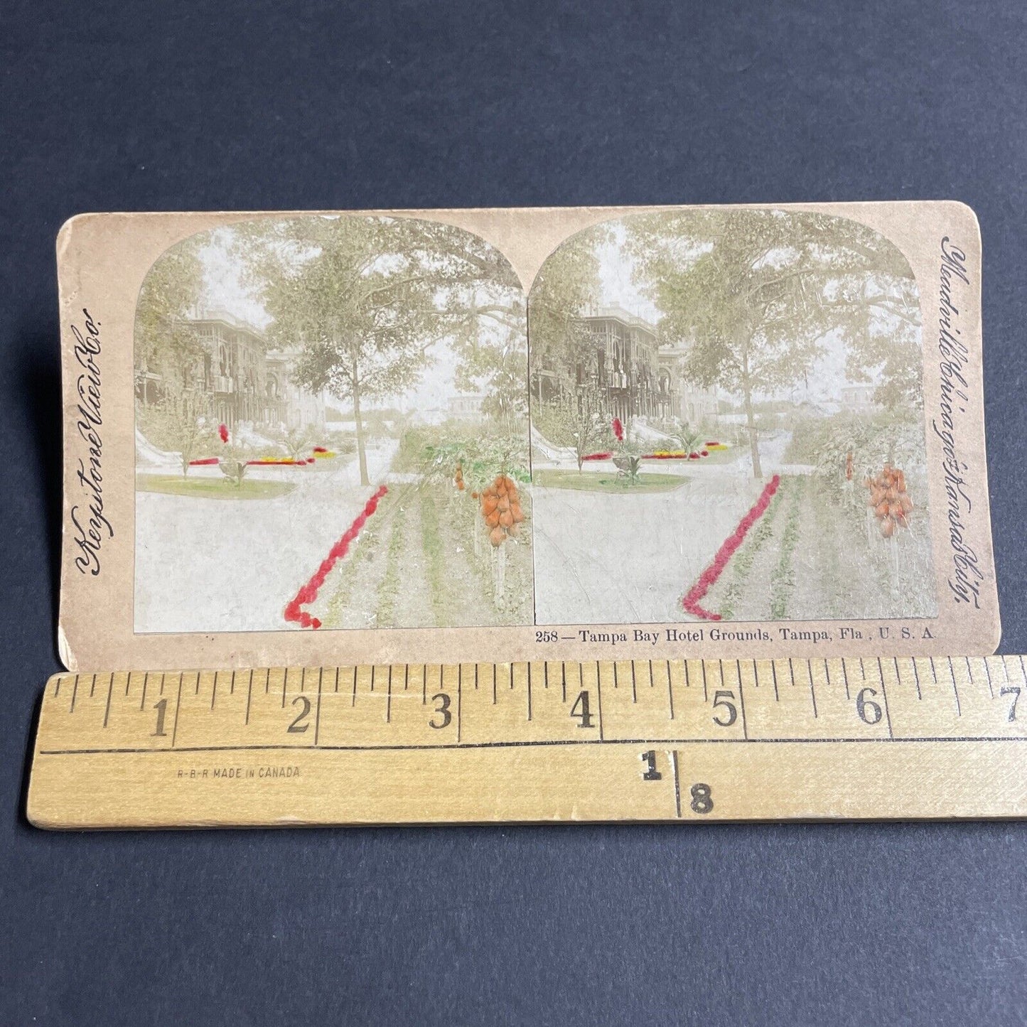 Antique 1880s Tampa Bay Hotel Florida Tampa USA Stereoview Photo Card P4876