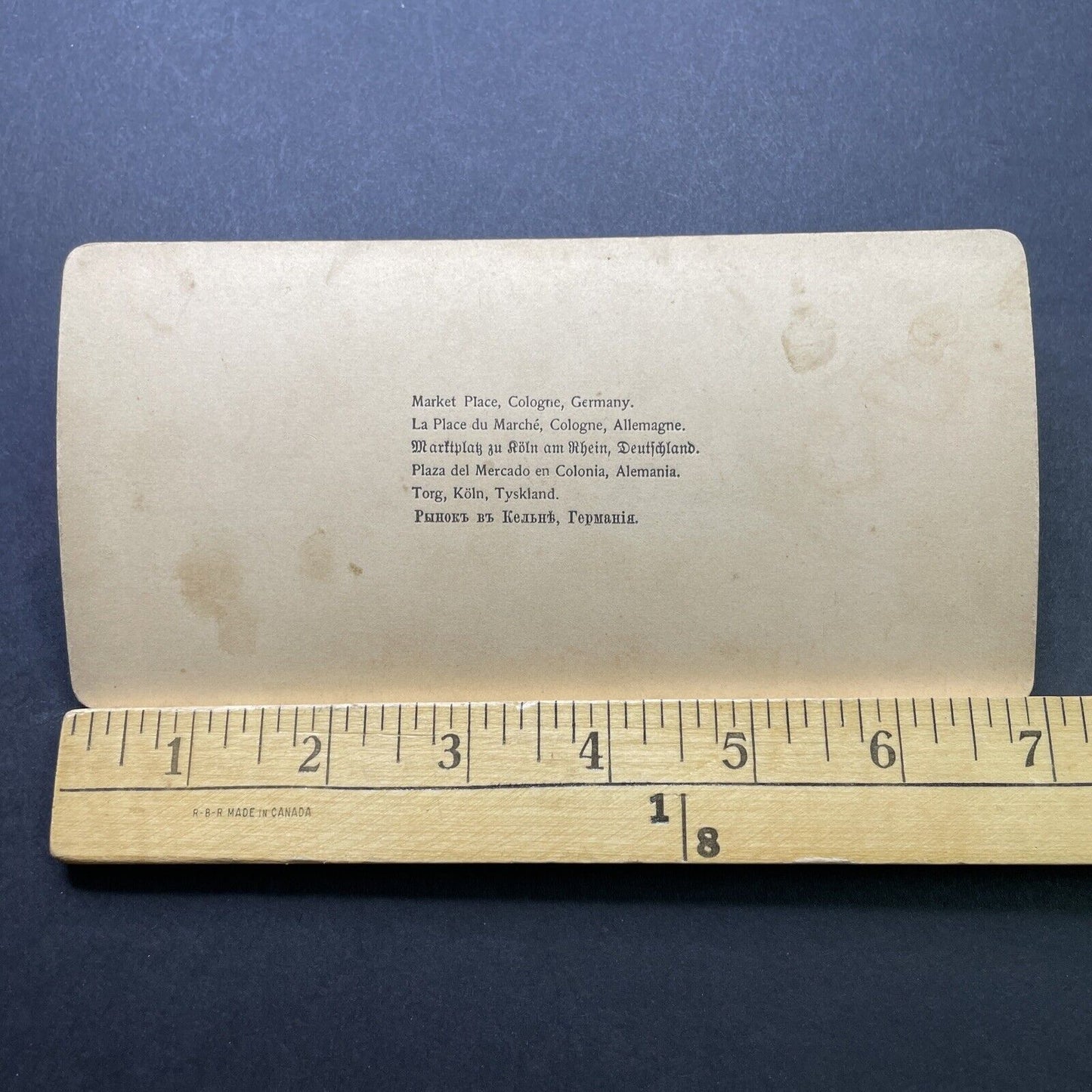 Antique 1899 Farmers Market Cologne Germany Stereoview Photo Card P2397