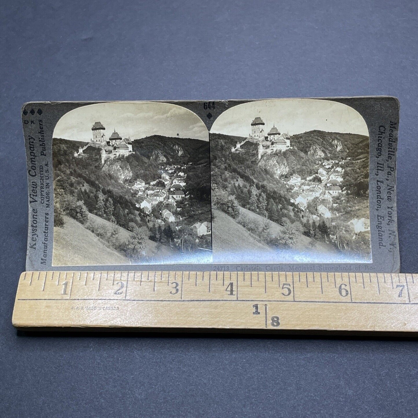 Antique 1919 Prague Czech Republic Czechoslovakia Stereoview Photo Card P2056
