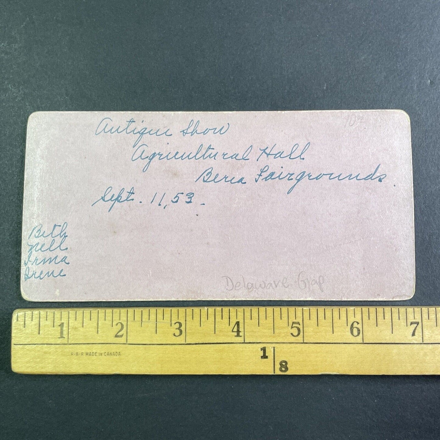 Delware Water Gap Pennsylvania Stereoview Orange Card Antique c1860s X4117