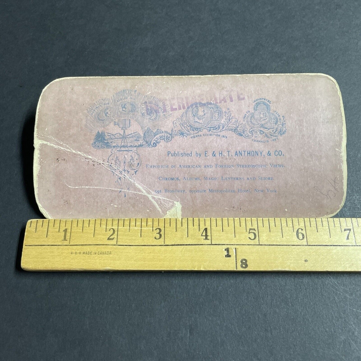 Antique 1873 Abraham Lincoln Coffin Death Wreath Stereoview Photo Card P4349