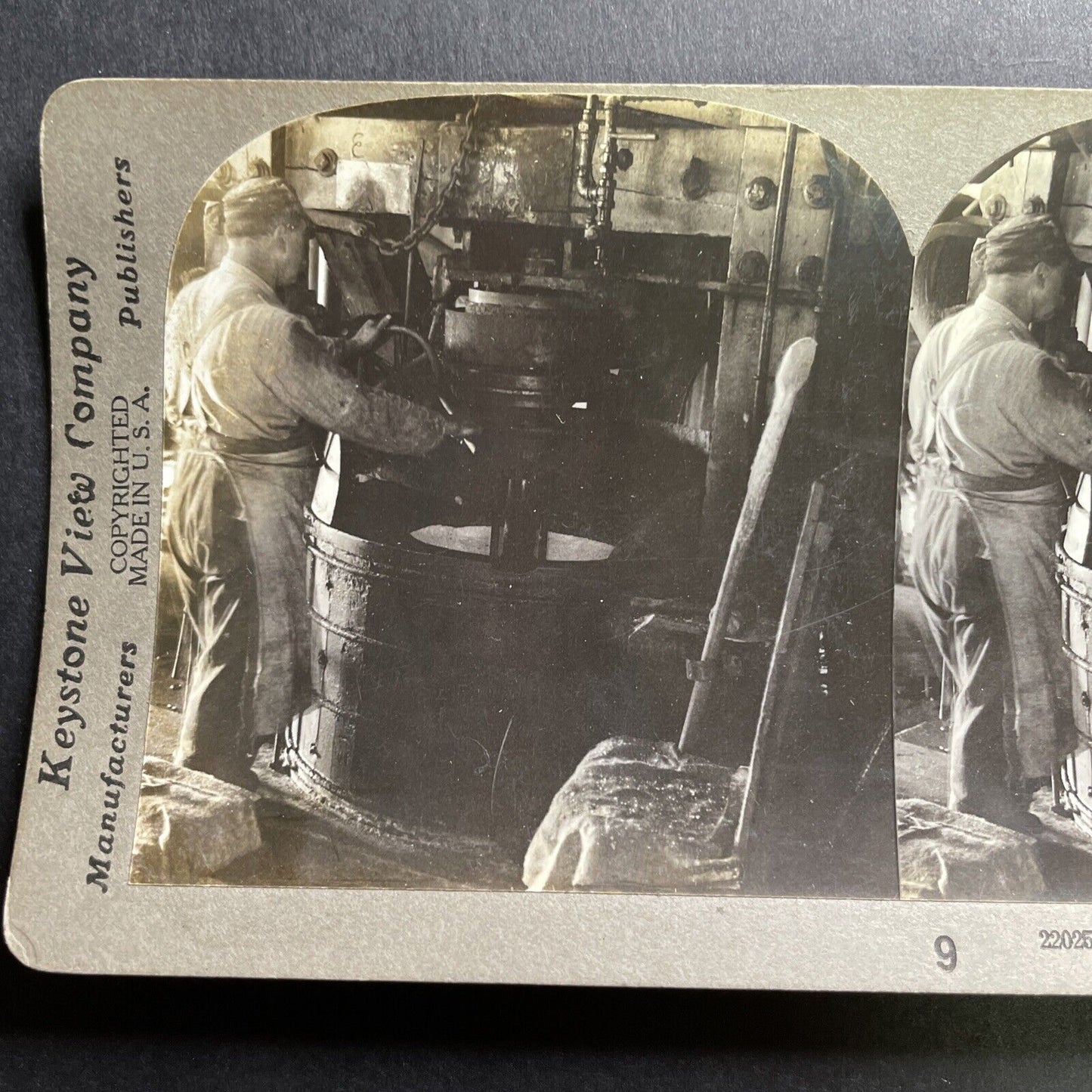 Antique 1918 Salt Centrifuge St Clair Michigan Stereoview Photo Card P1767