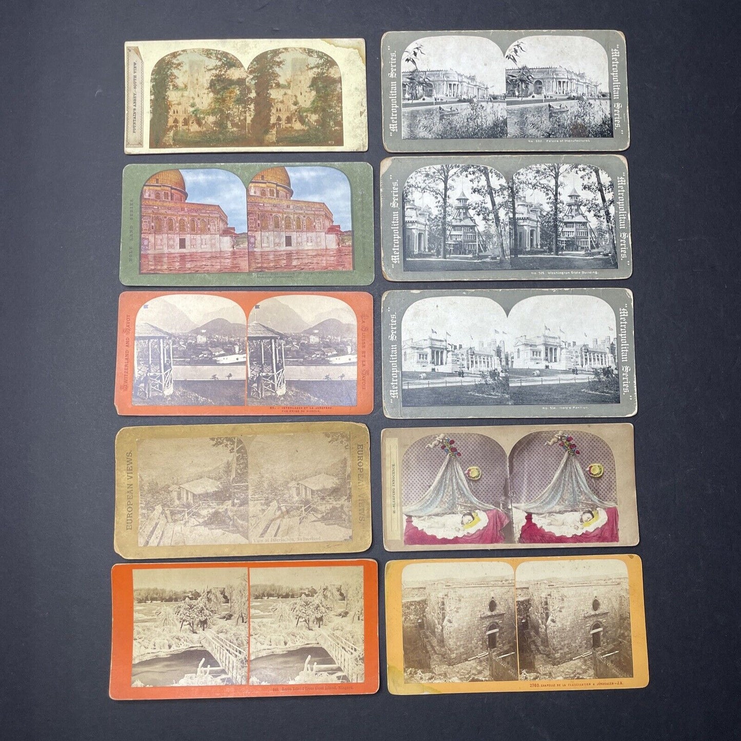 Lot Of 51 Various Scenes And People Stereoview Photo Cards Antique c1870s-1920s