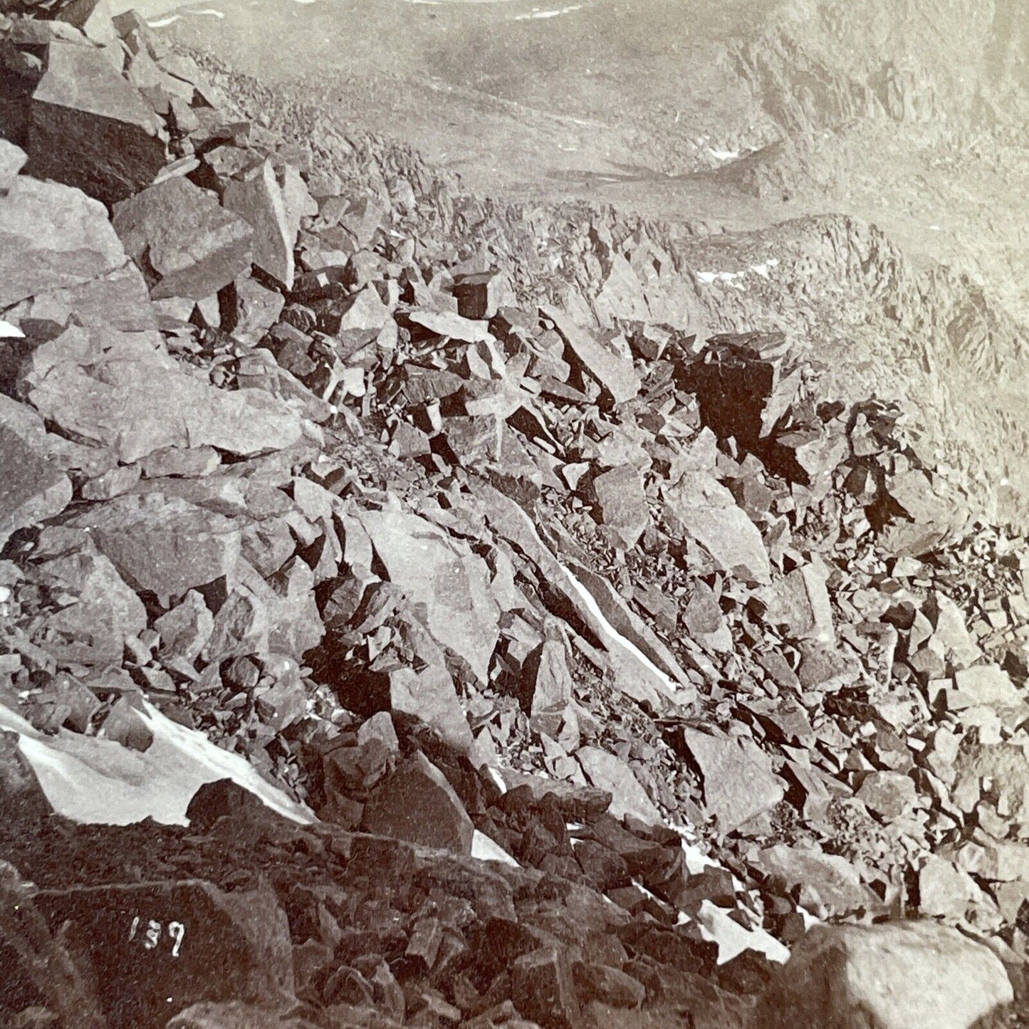 Denver Railroad Desolation Abyss Stereoview Byron H. Gurnsey Antique c1872 X3642