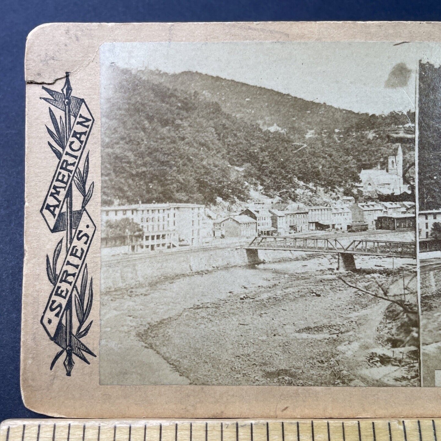 Antique 1870s Jim Thorpe Pennsylvania Stereoview Photo Card P3061