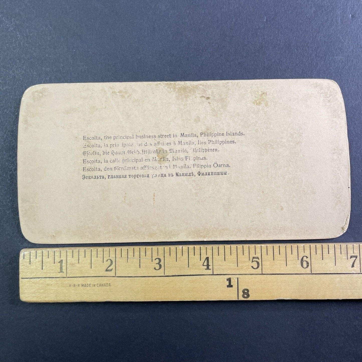 Escolta Street Manila The Philippines Stereoview Antique c1899 Y105