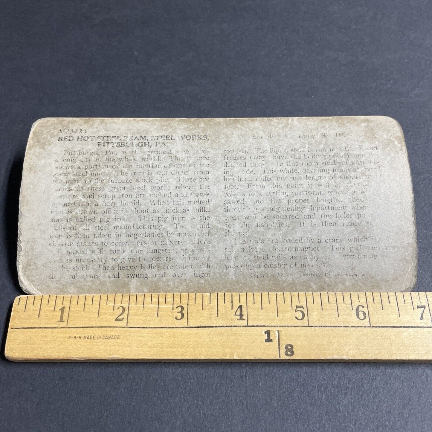 Antique 1920s Making Railroad Tracks Pittsburgh PA Stereoview Photo Card P4301