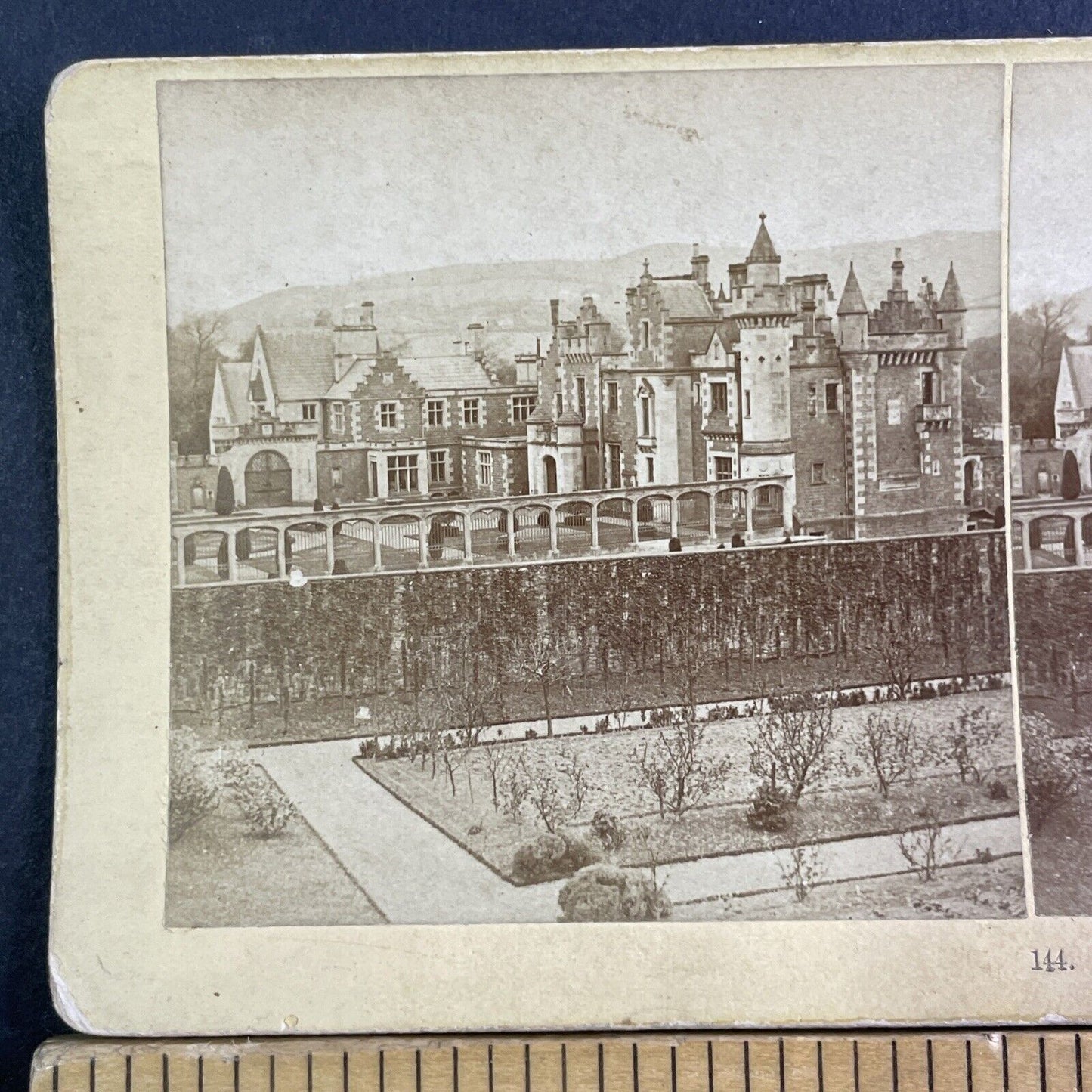 Residence Of Sir Walter Scott Stereoview Abbotsford Scotland Antique c1877 X3264