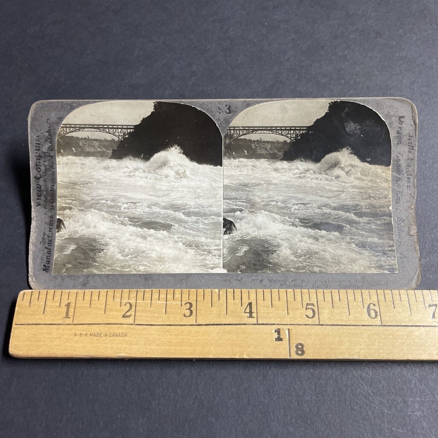 Antique 1909 Whirlpool Rapids Niagara Falls New York Stereoview Photo Card P4327