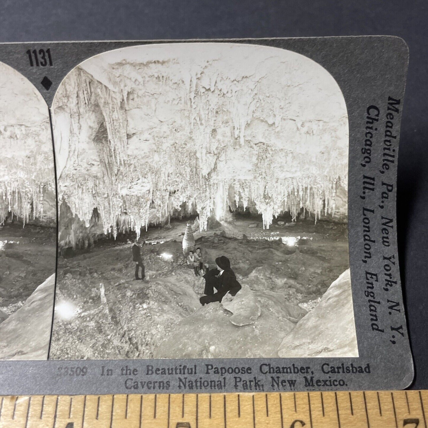 Antique 1920s Carlsbad Caverns New Mexico Stereoview Photo Card V2816