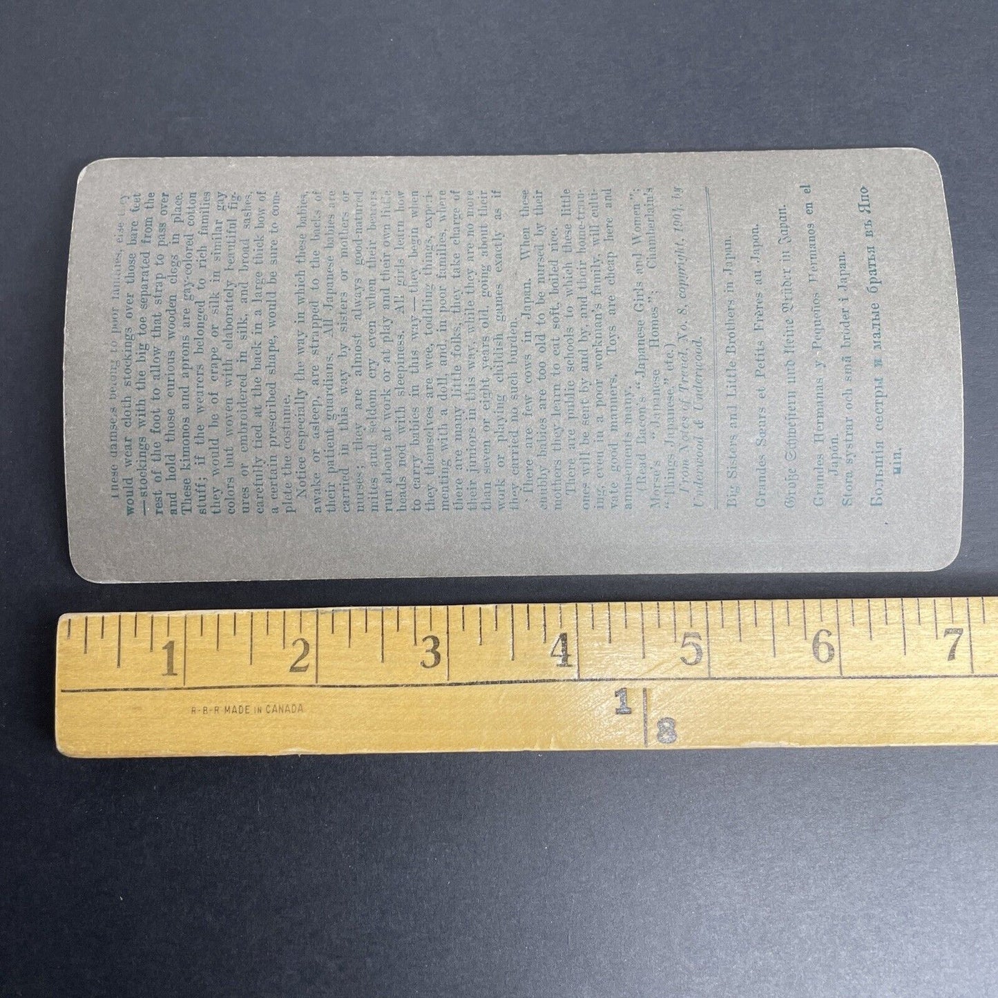 Antique 1904 Children In Yokohama Japan Stereoview Photo Card PC841