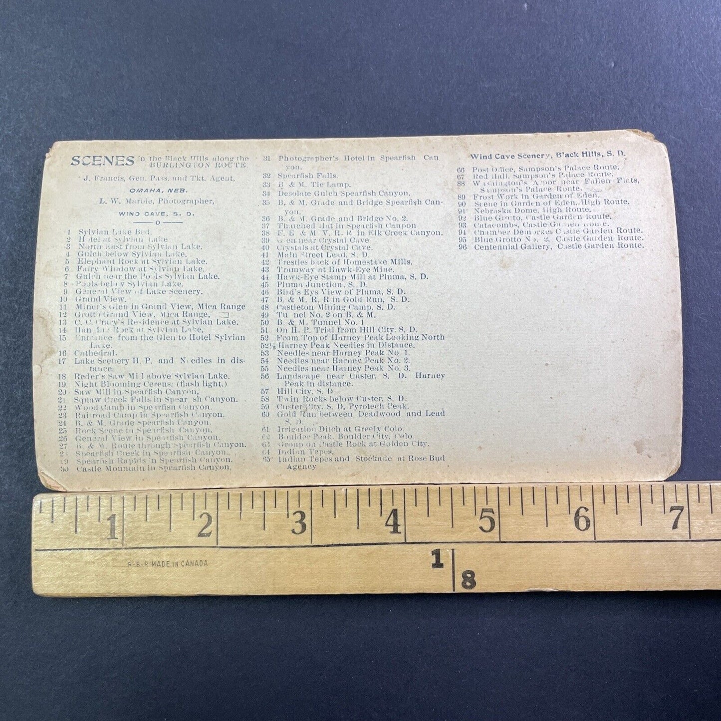 Wind Cave South Dakota Stereoview LW Marble Photo Antique RARE c1893 X1313