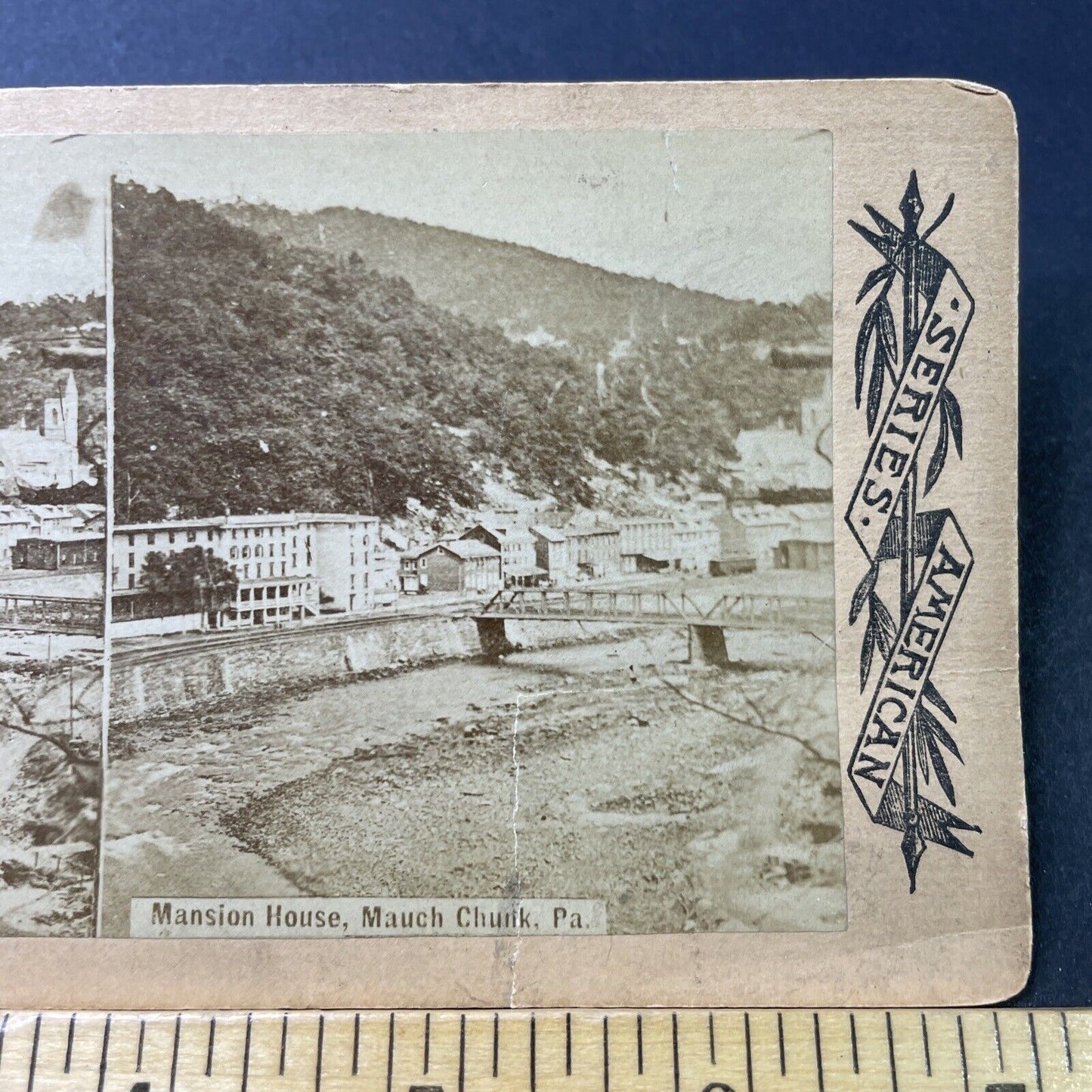 Antique 1870s Jim Thorpe Pennsylvania Stereoview Photo Card P3061