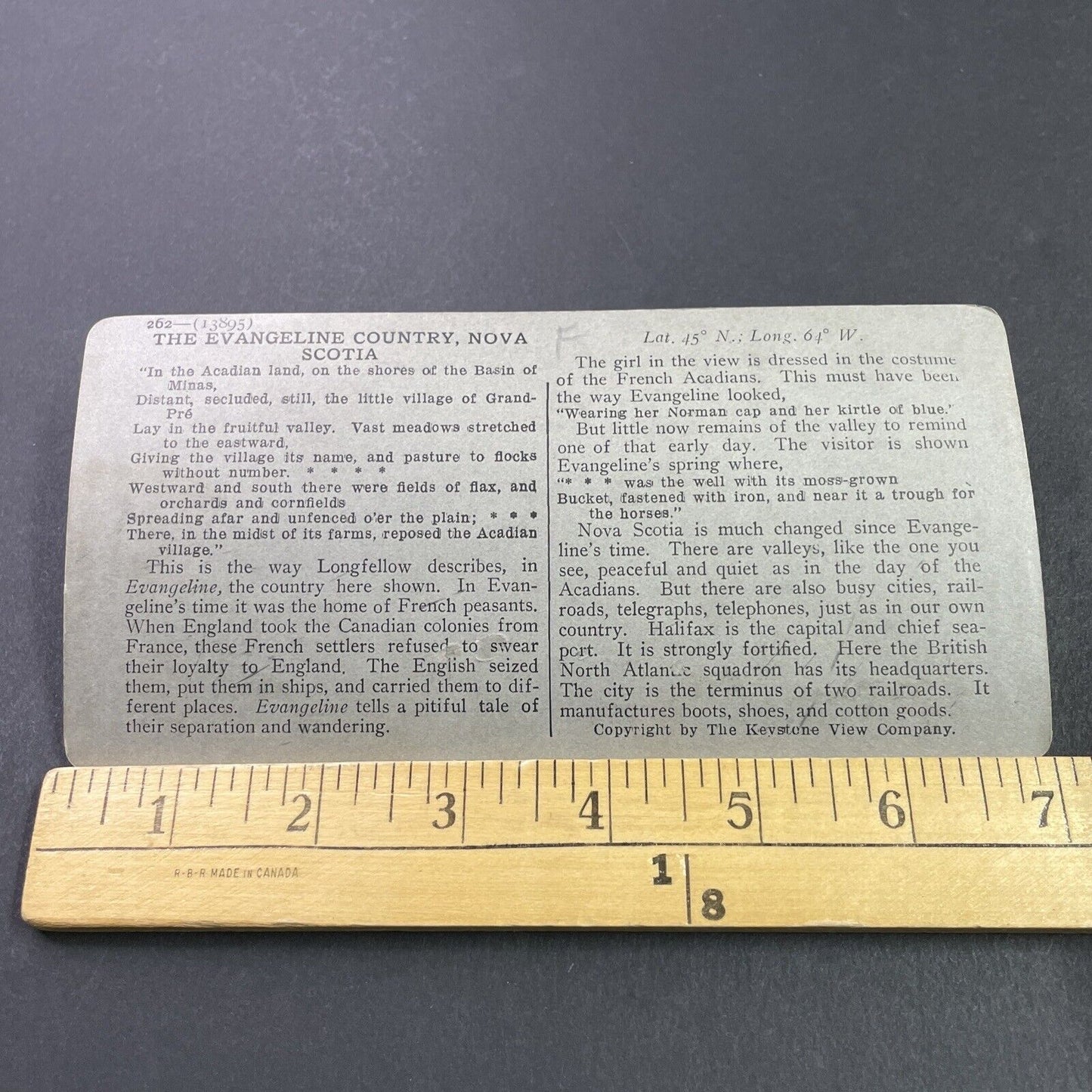 Antique 1920s Traditional Acadian Girl Nova Scotia Stereoview Photo Card P3682