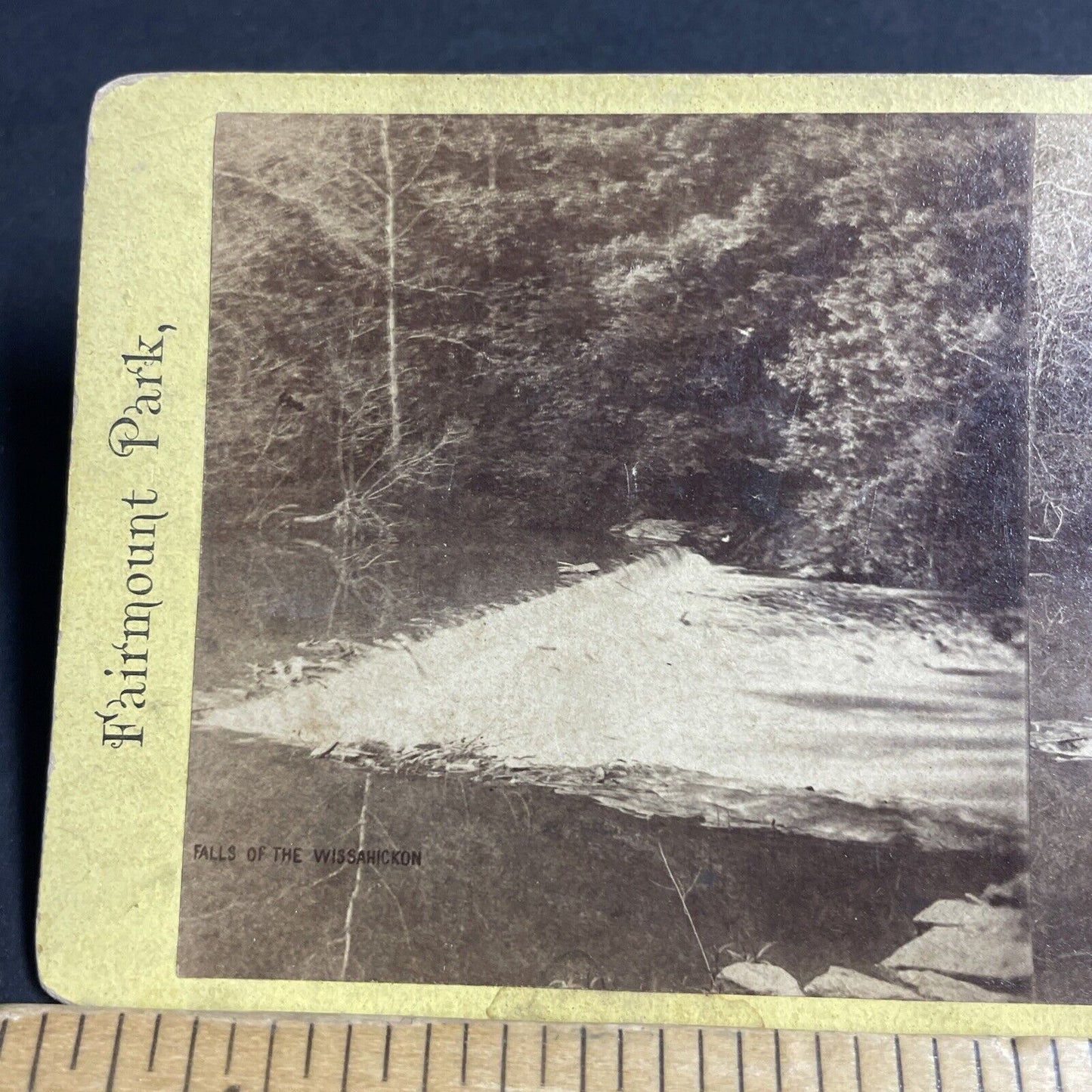 Antique 1870s Wissahickon Creek Philadelphia PA Stereoview Photo Card P4807