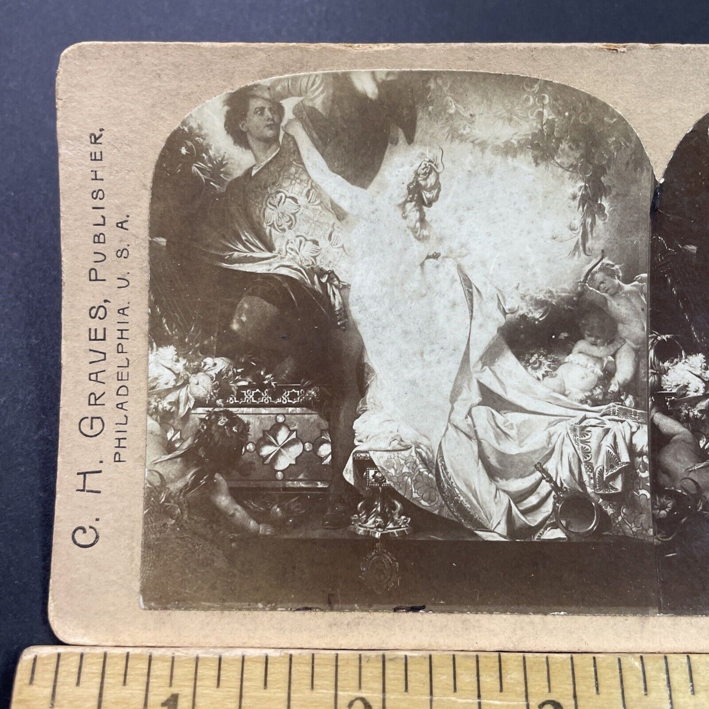 Antique 1880s Nude Venus In Tannhauser Opera Stereoview Photo Card P3997