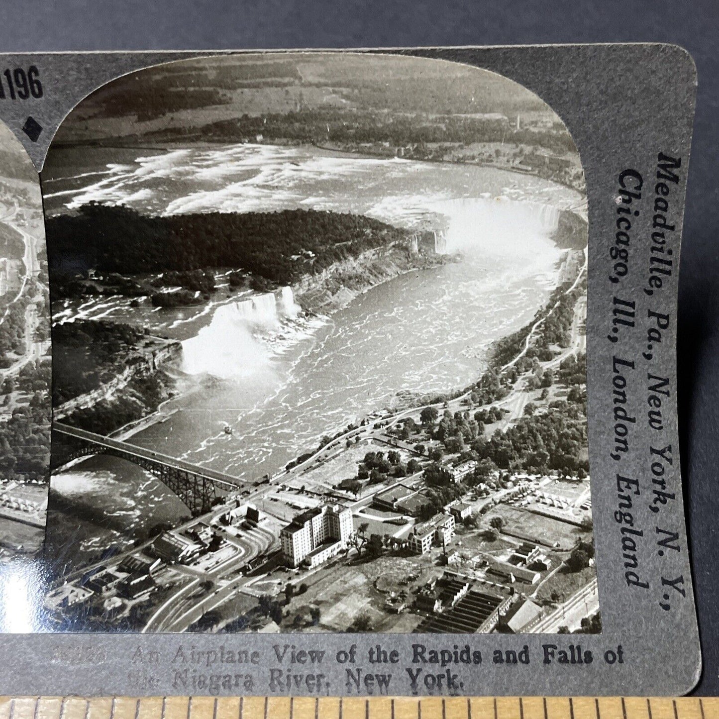Antique 1930s Clifton Hill Niagara Falls Ontraio Stereoview Photo Card V2642