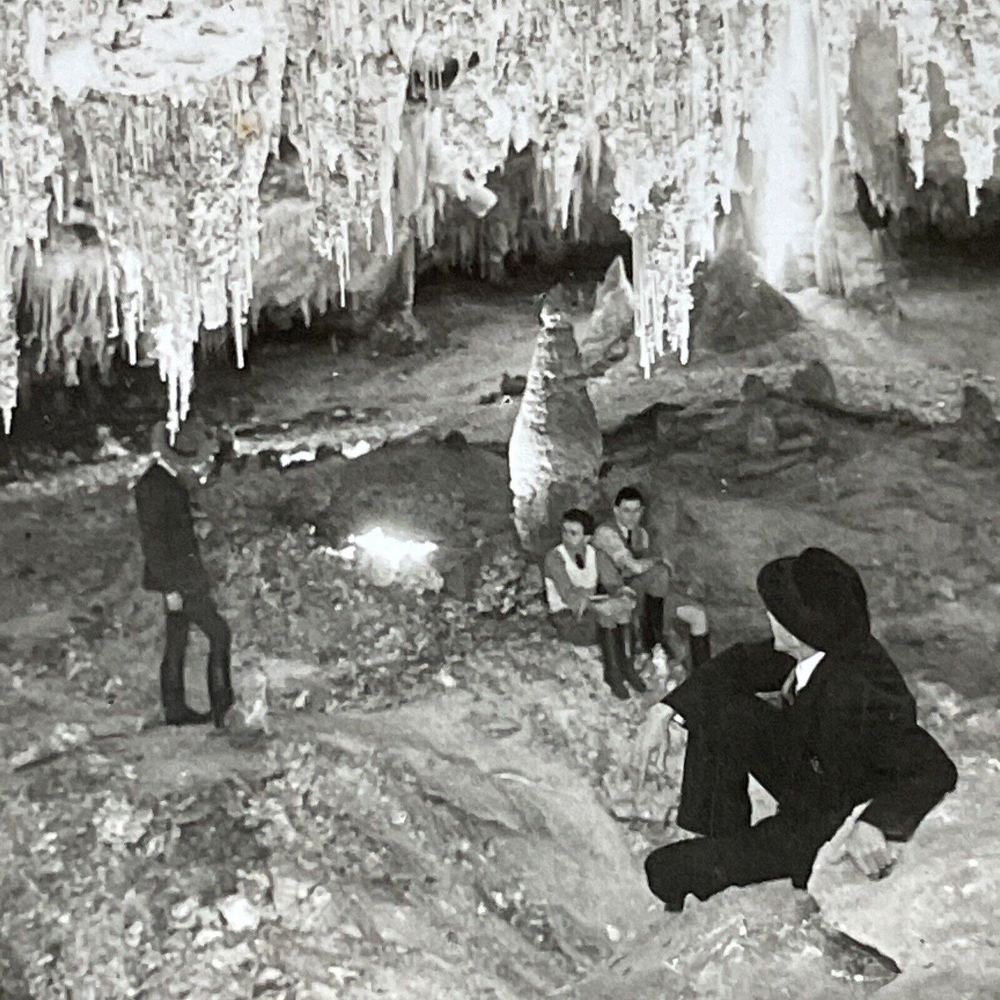 Antique 1920s Carlsbad Caverns New Mexico Stereoview Photo Card V2816