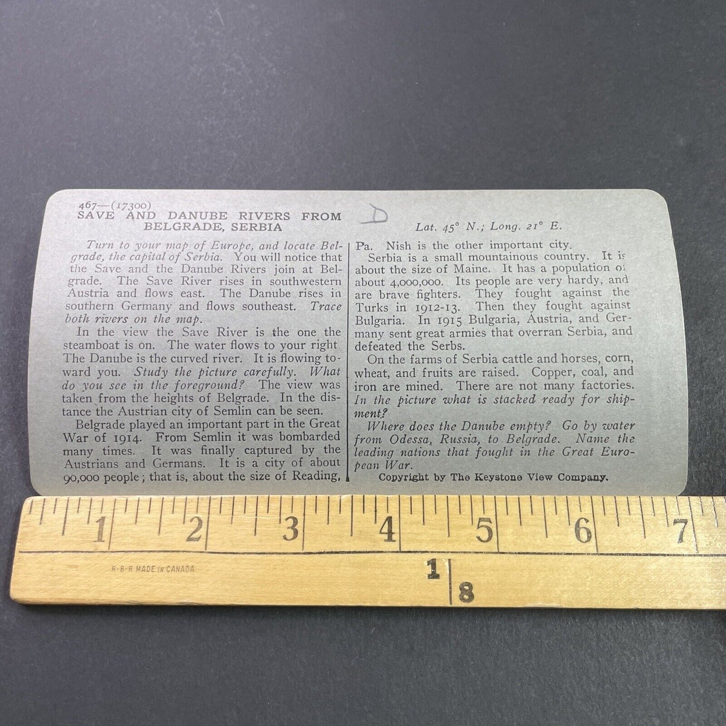 Antique 1920s Belgrade Serbia Shipping Port View Stereoview Photo Card P3689