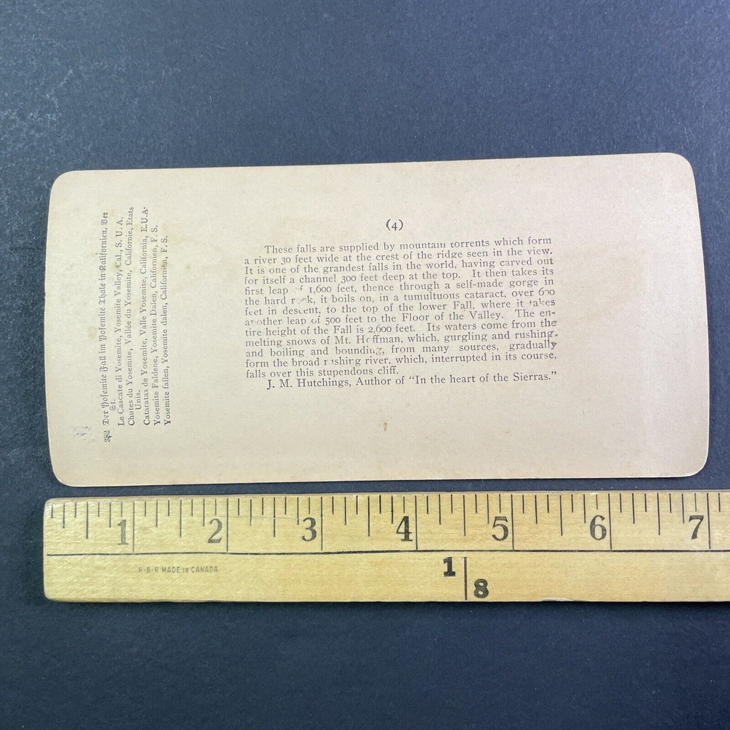 Yosemite Falls & Valley California Stereoview B.L. Singley Antique c1904 X3634