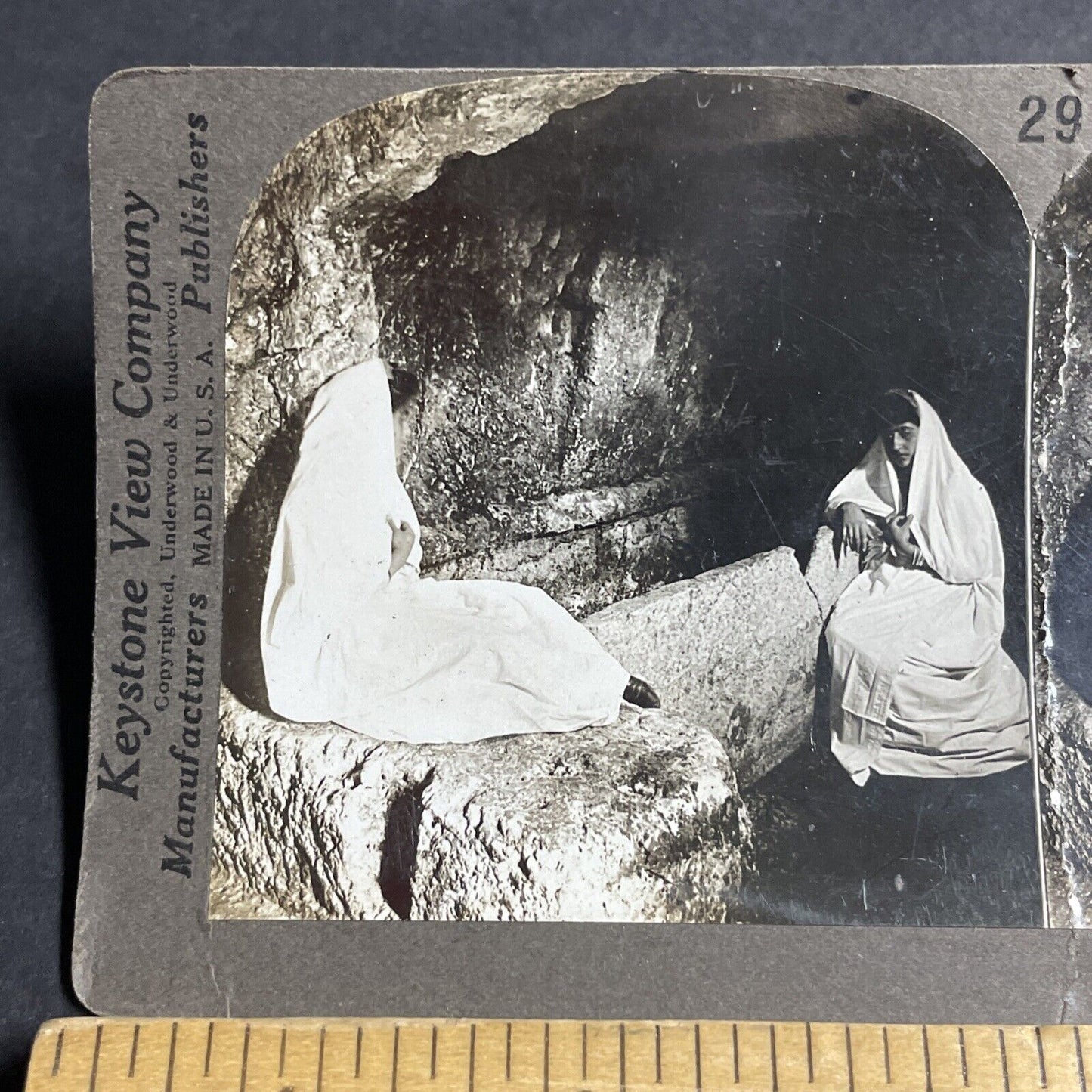 Antique 1906 Jesus Christ's Tomb In Jerusalem Stereoview Photo Card P4429