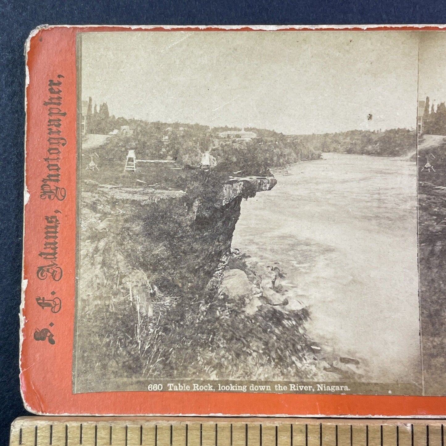 Table Rock Niagara Falls Stereoview Earliest Known Photo Antique c1850 X2413