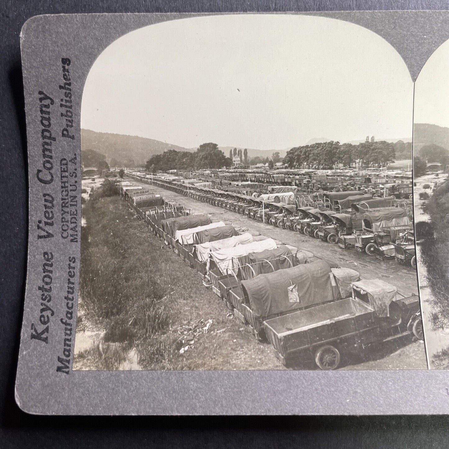 Antique 1913 United States Third Army WW1 France Stereoview Photo Card P1581