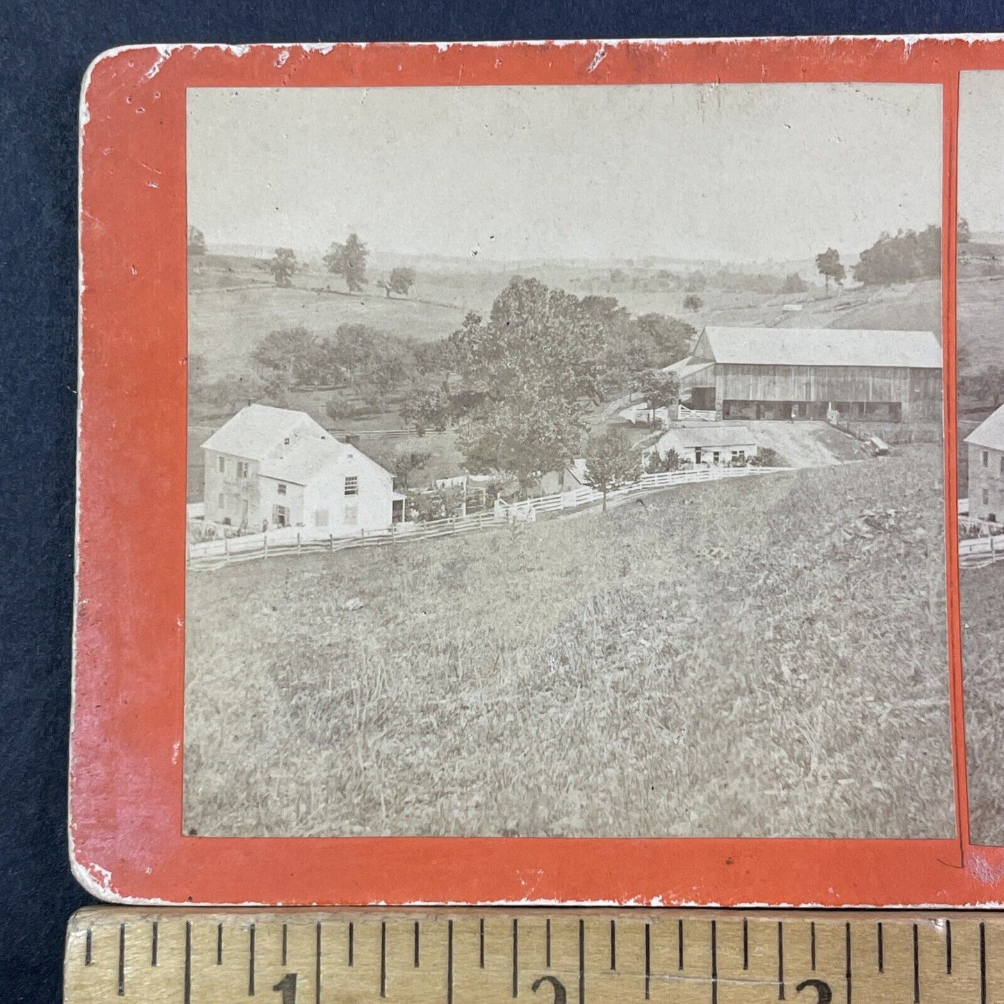 Plum Creek Colorado Homestead Farm Stereoview Antique c1865 X3728