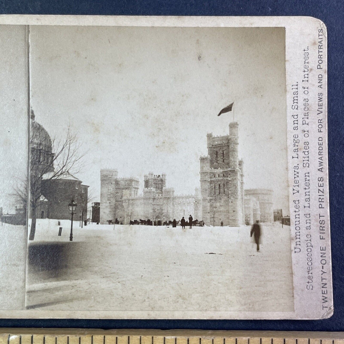 Ice Castle Montreal Winter Carnival Stereoview J.G. Parks Antique c1887 Y2531