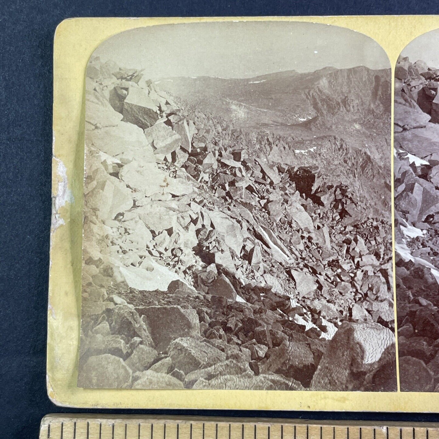 Denver Railroad Desolation Abyss Stereoview Byron H. Gurnsey Antique c1872 X3642