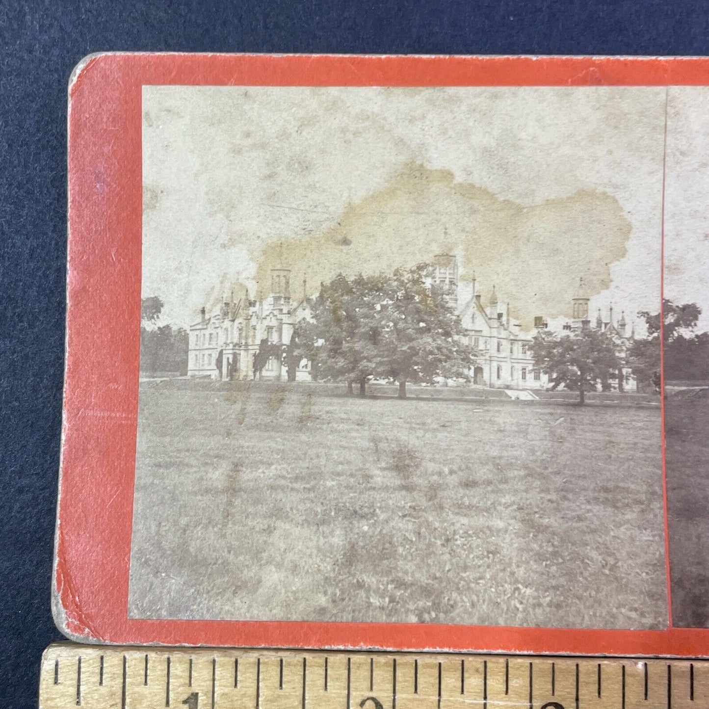Trinity College University Of Toronto Stereoview Photo Card Antique c1868 X1266