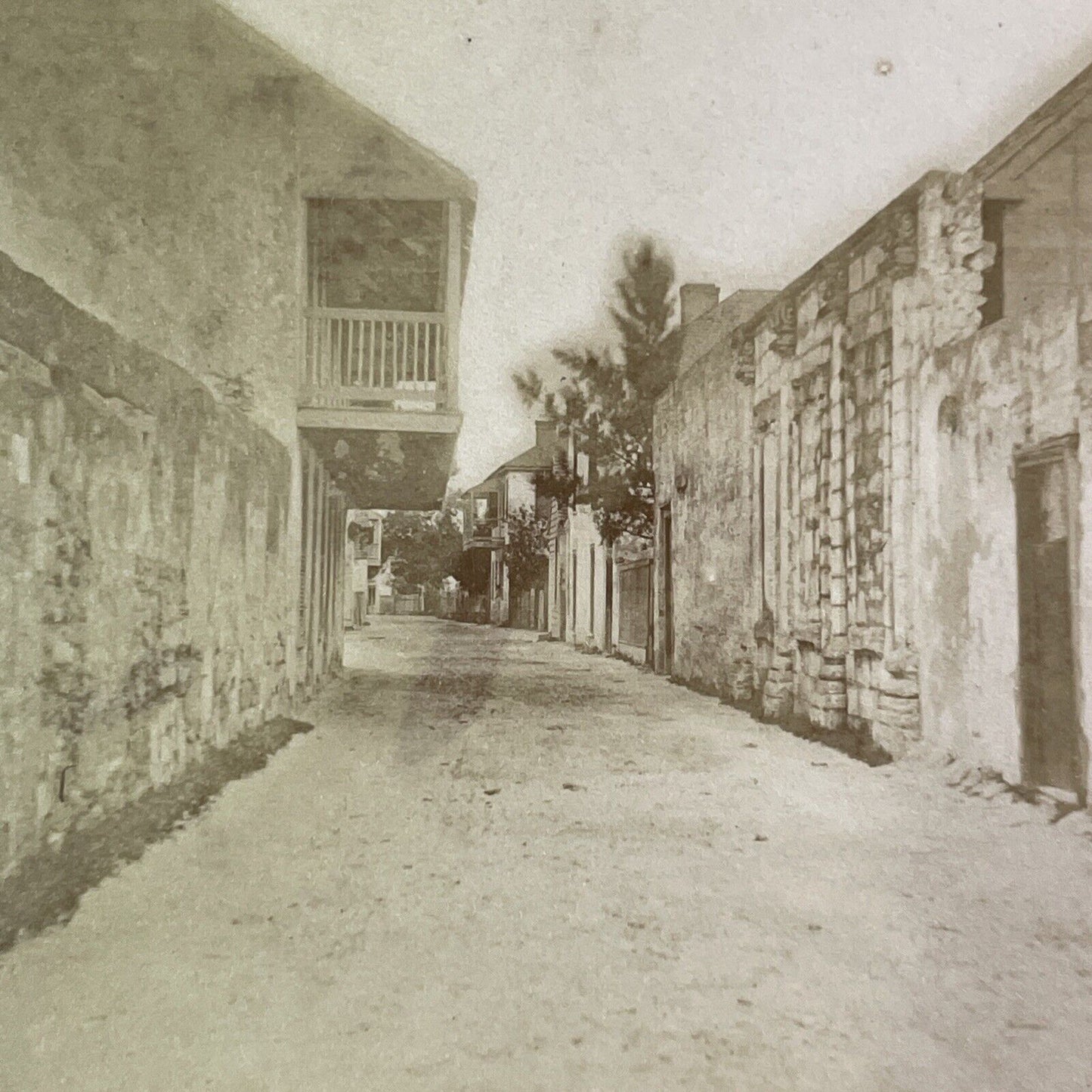 St. George Street St. Augustine Florida Stereoview Antique c1875 Y045