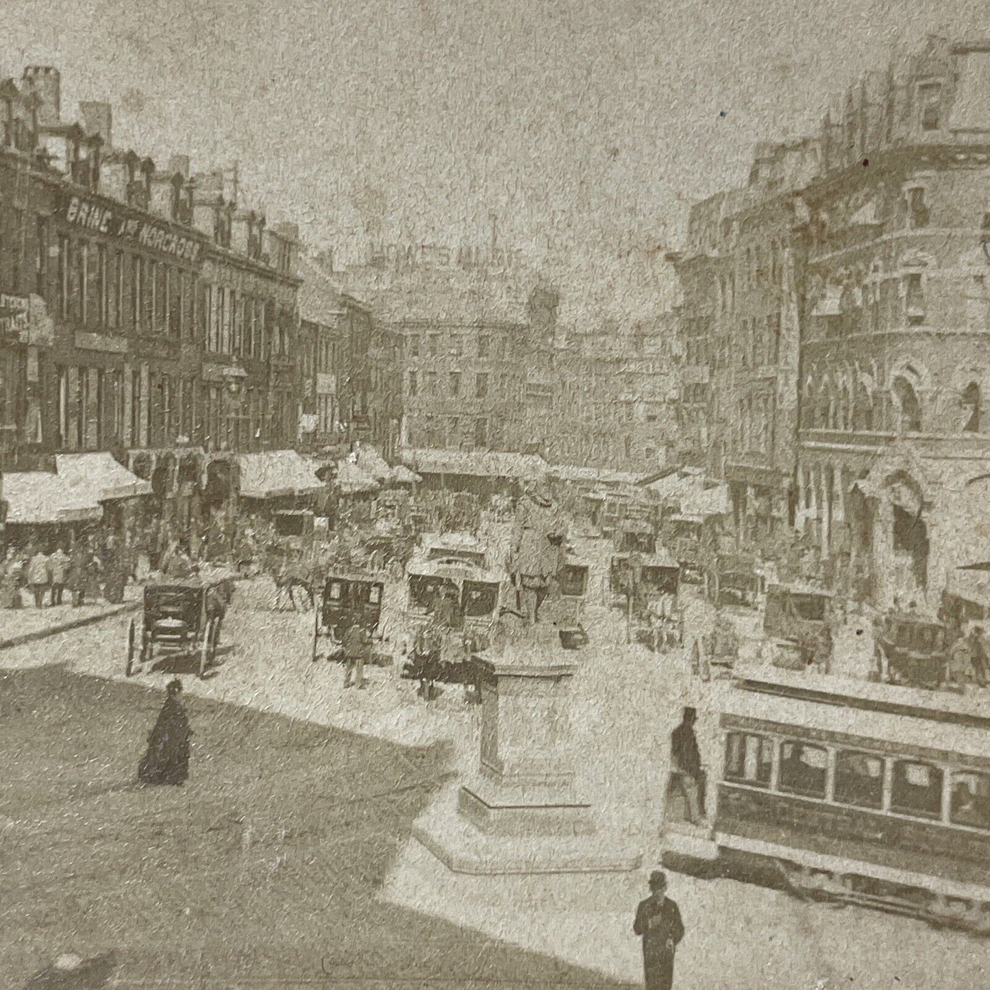 Antique 1880s Boston Downtown Government Center Stereoview Photo Card Q2227